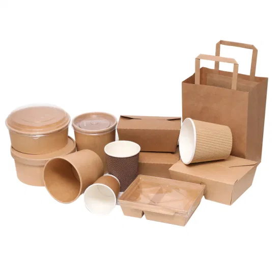 Einweg-Salatbox zum Mitnehmen, Lebensmittelverpackung, Pappkartons, Papierbehälter zum Mitnehmen